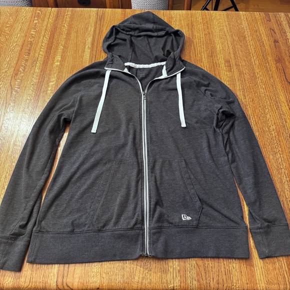 Facebook New Era Hoodie Jacket Adult 2XL Full Zip Gray Charcoal Sweatshirt